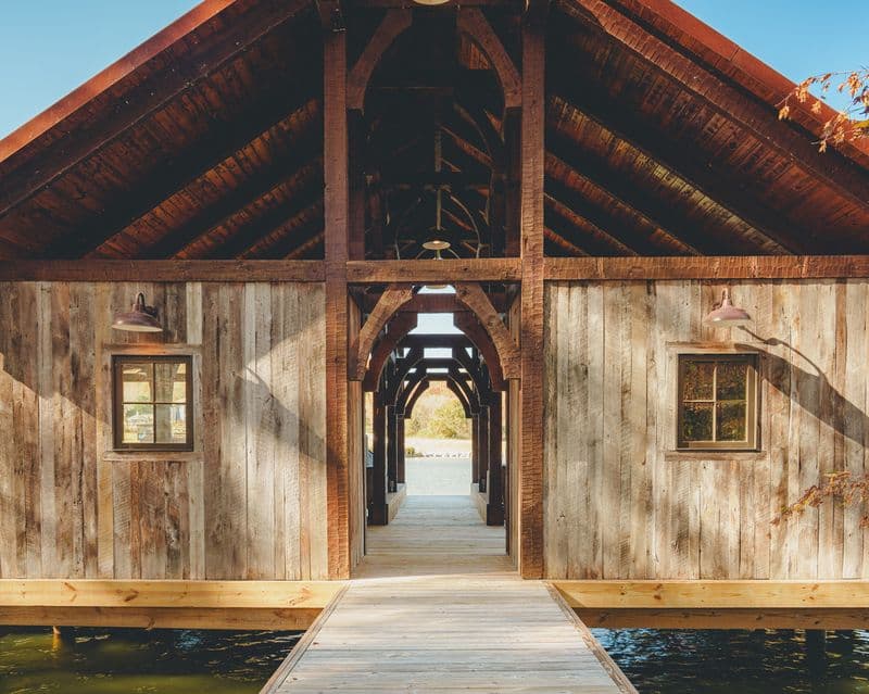 Timber-Frame Boat Dock at Kingston