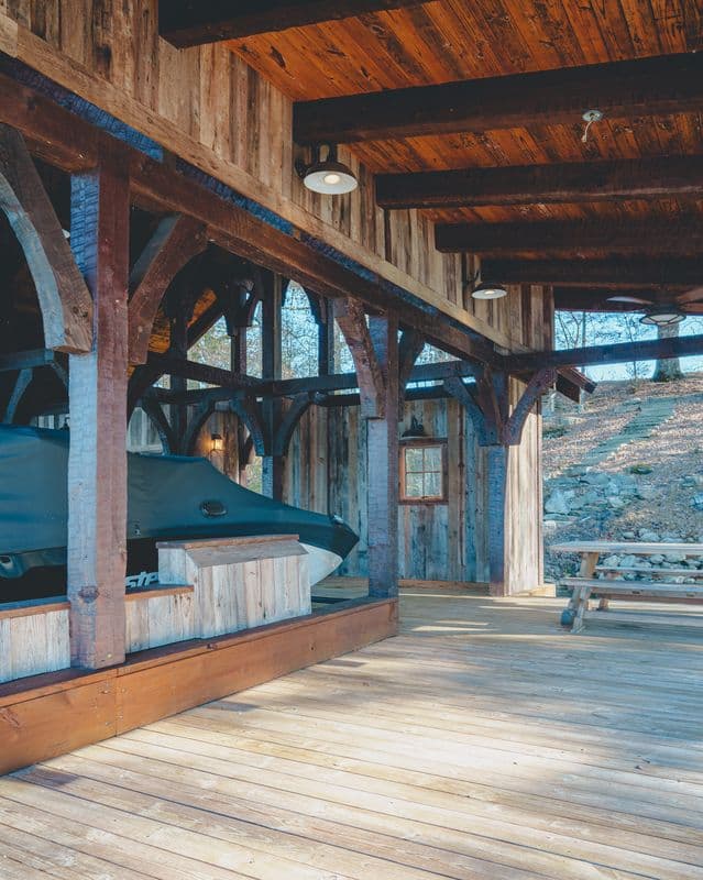 Timber-Frame Boat Dock at Kingston