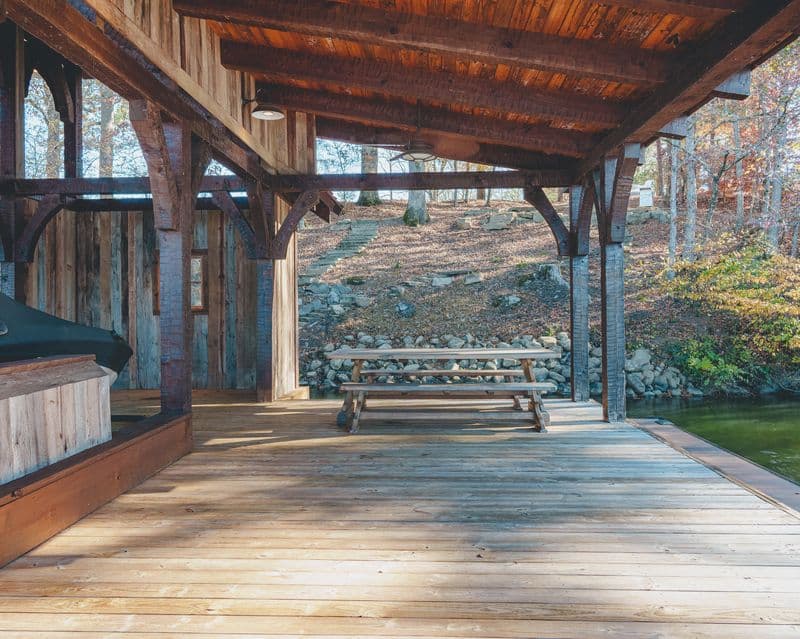 Timber-Frame Boat Dock at Kingston