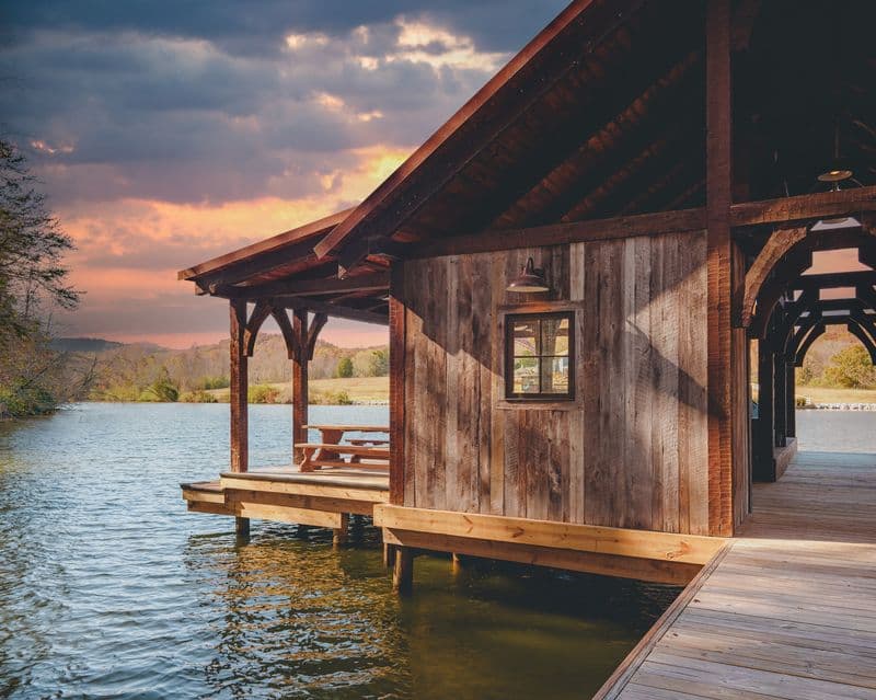 Timber-Frame Boat Dock at Kingston