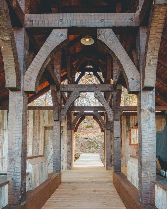 Timber-Frame Boat Dock at Kingston