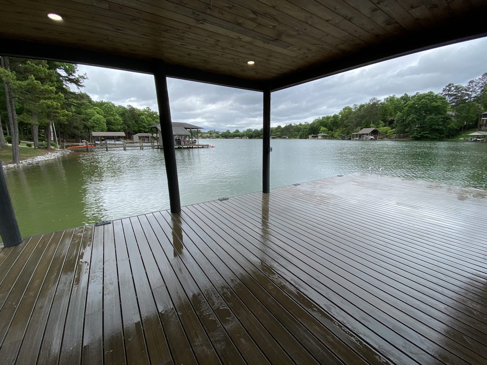 View from a covered DOCK&DECK dock on Tellico Lake in Loudon